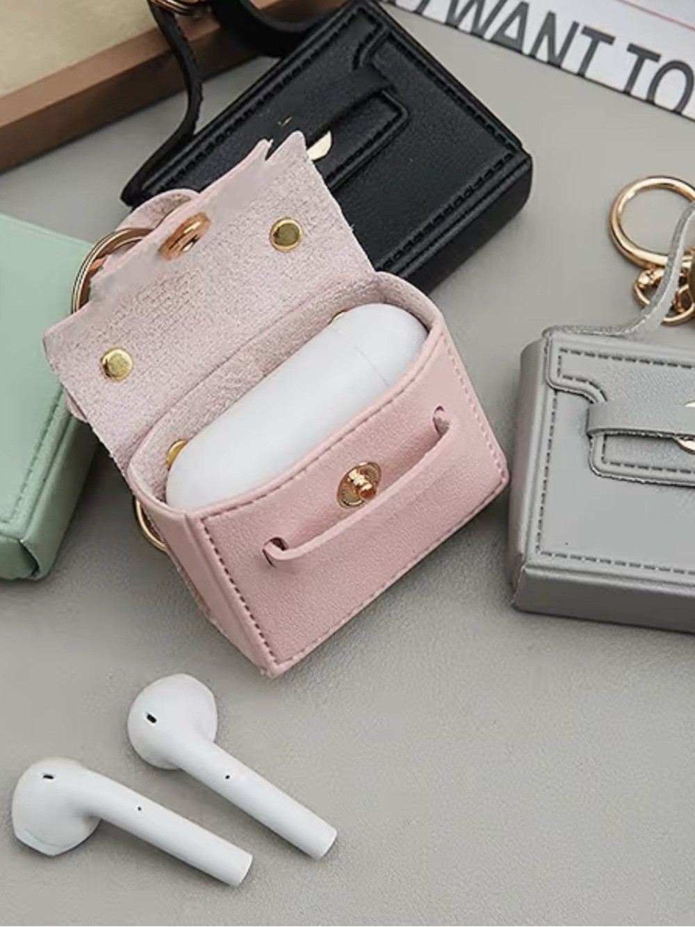 💜 Mini Purse Keychain 👜 Multi Colors Available•Fits AirPods-earbuds- FOB •NEW